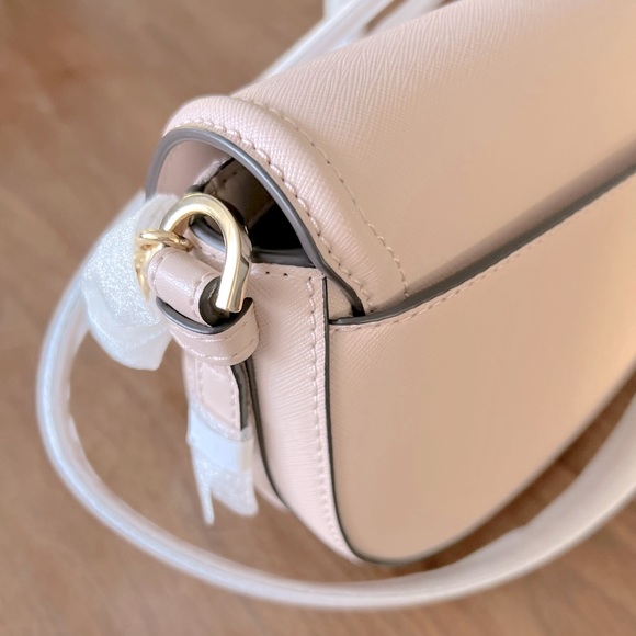 NEW Michael Kors Leather Jet Set Charm Half Dome Chain Crossbody - Picture 6 of 11